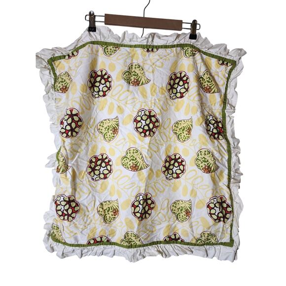 Anthropologie Other - ANTHROPOLGIE Floral Fringe Cotton Shams (1-Euro, 1-Standard) Set of 2